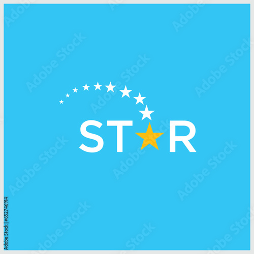 Shooting star logo modern technology aero space falling star icon symbol