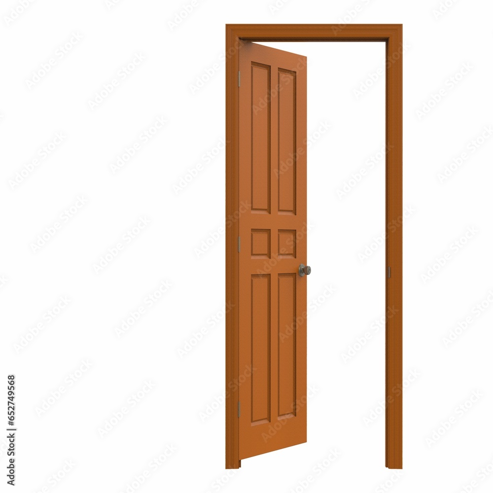 orange open isolated door closed 3d illustration rendering orange open isolated door closed 3d illustration rendering