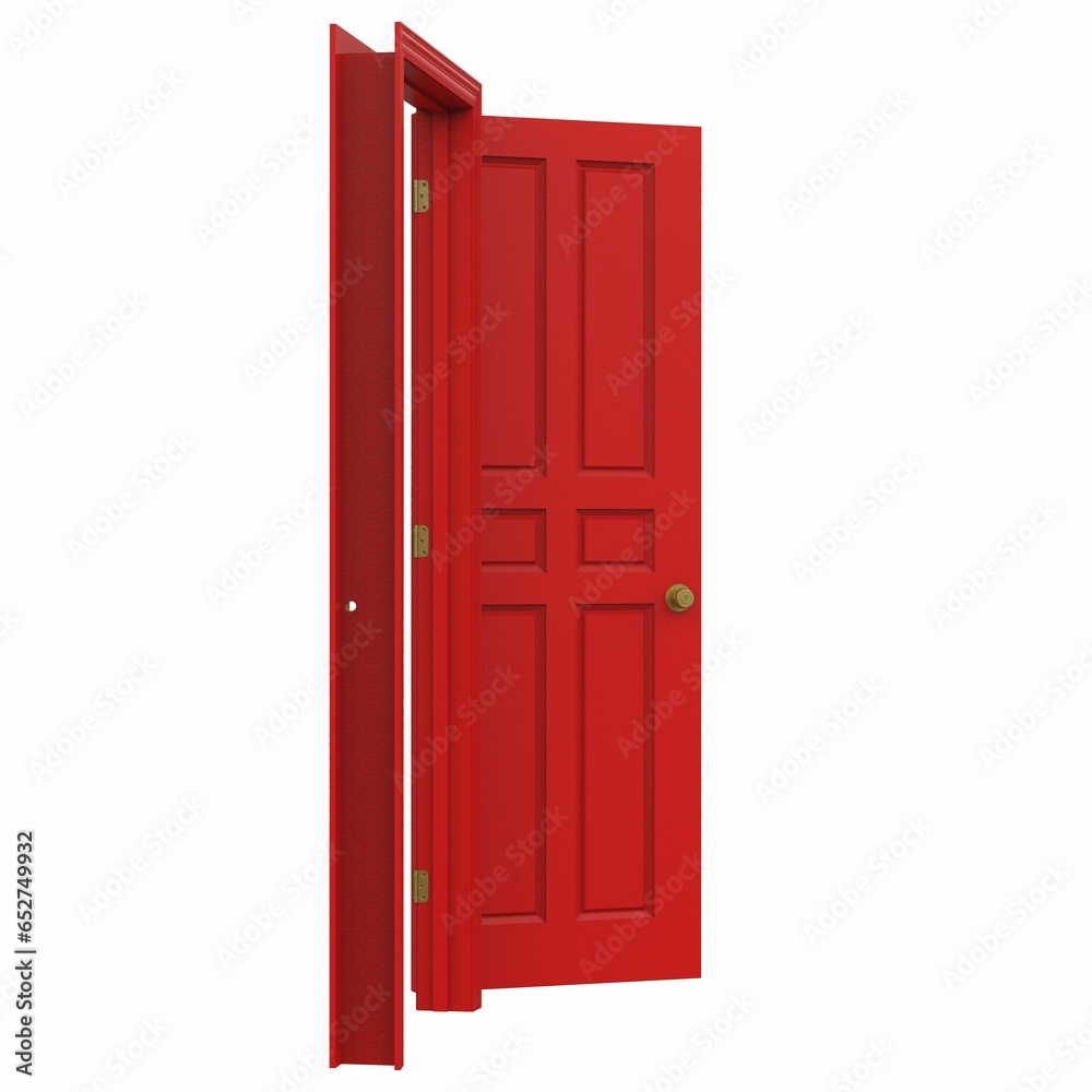 open isolated door closed 3d illustration rendering open isolated door closed 3d illustration rendering