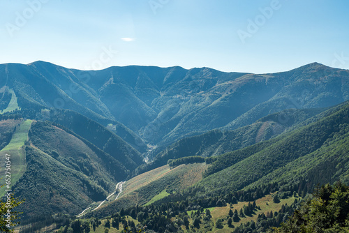 View from Sokolie hill in Mala Fatra mountains in Slovakia photo