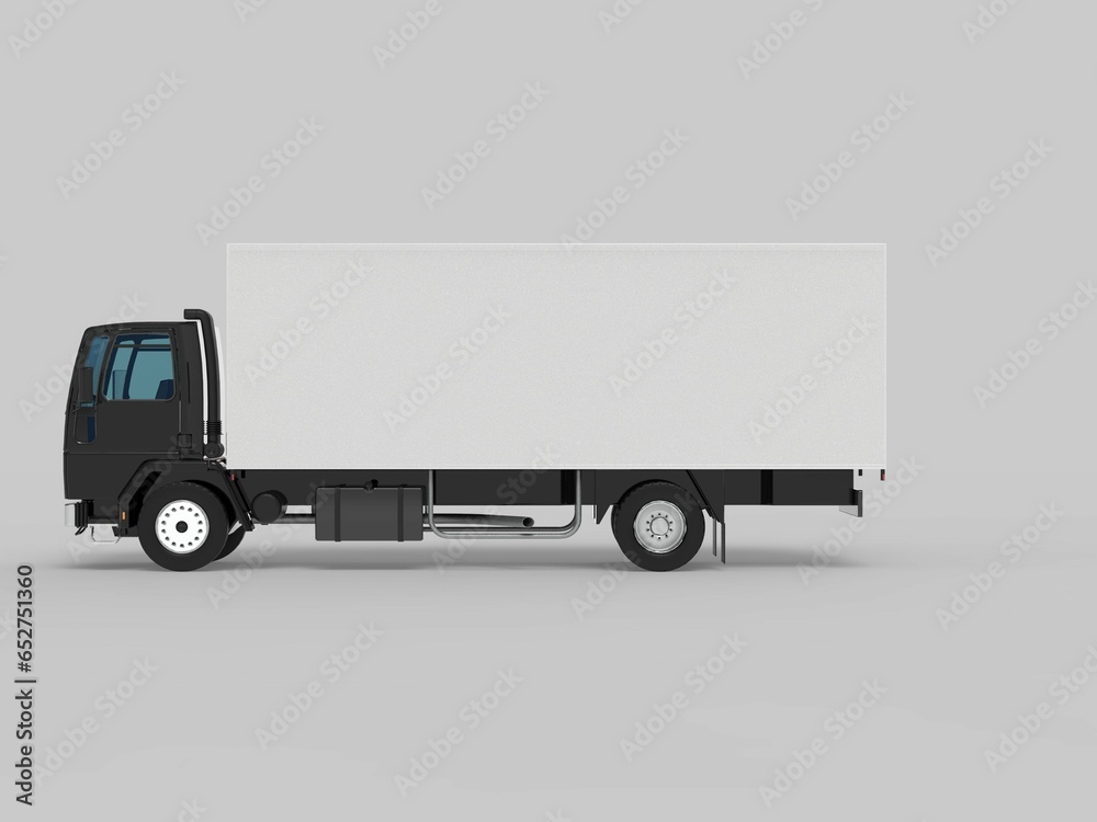 truck van transport isolated 3d rendering illustration on a white background truck van transport isolated 3d rendering illustration on a white background