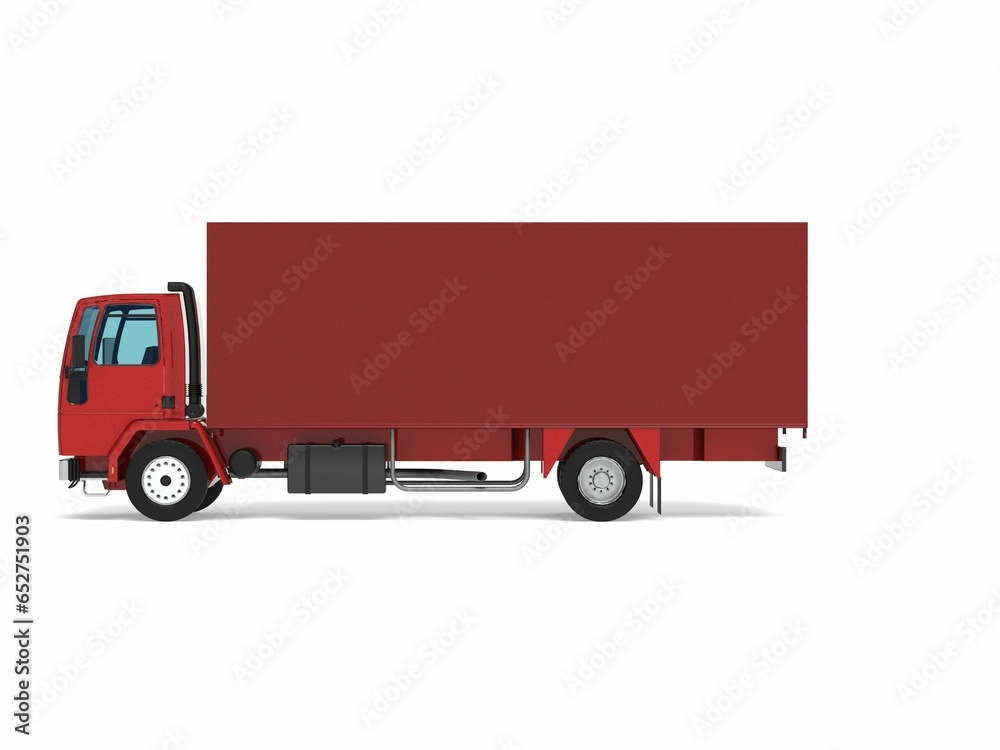 truck van transport isolated 3d rendering illustration on a white background