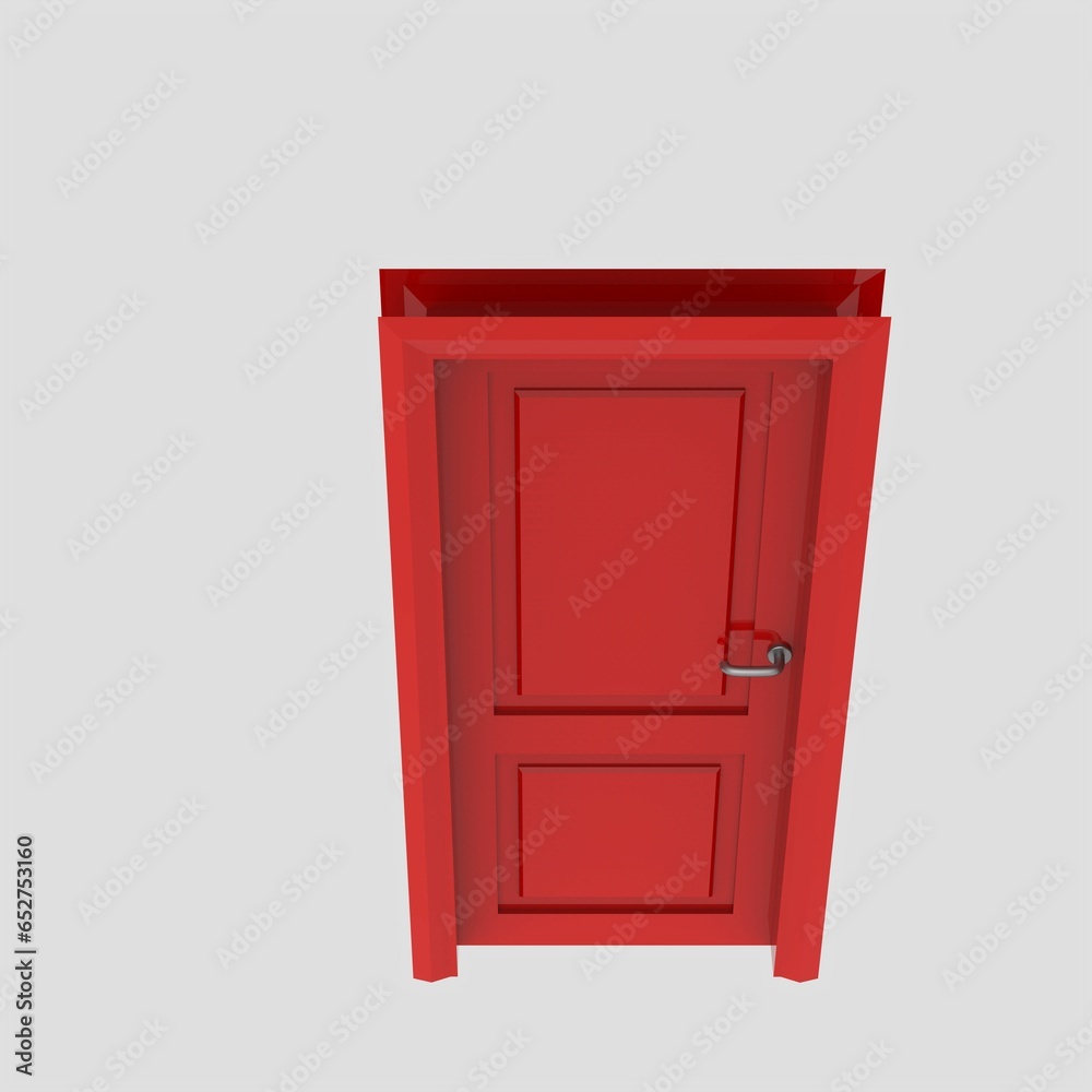red wooden interior door illustration set different open closed isolated white background red wooden interior door illustration set different open closed isolated white background