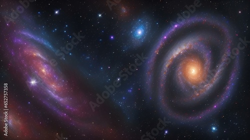 Wallpaper with galaxy in space