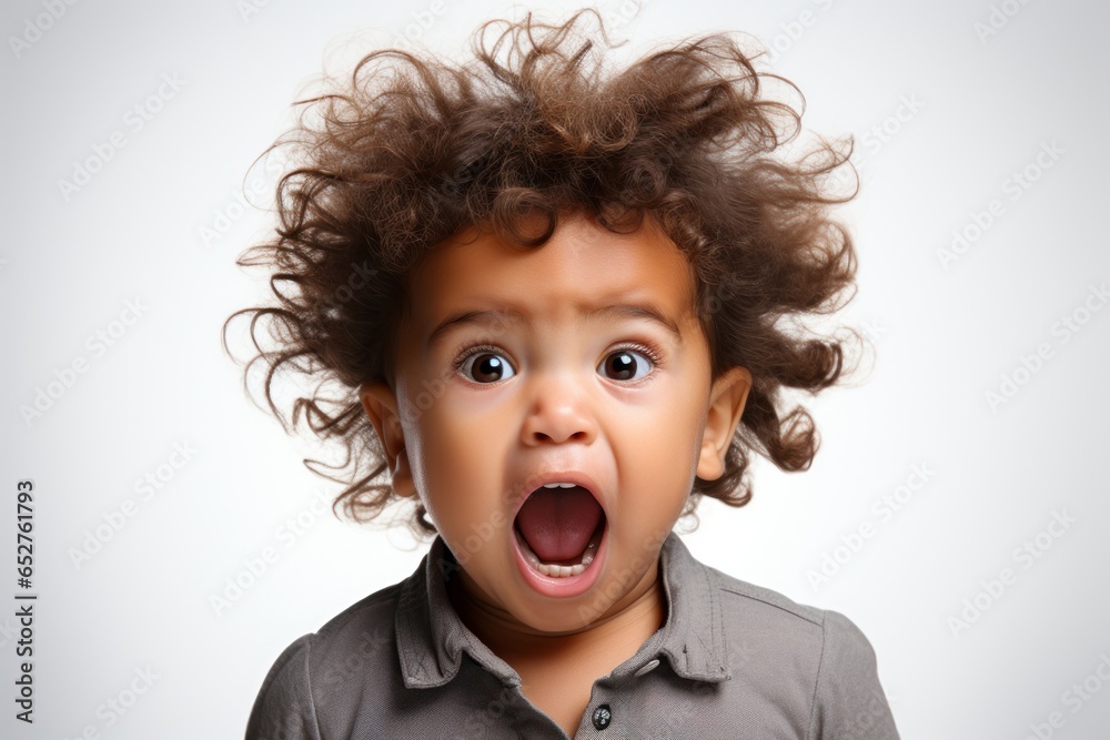 a child with pronounced emotions on his face a child with pronounced emotions on his face