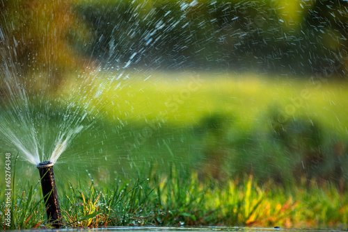 Hydration Harmony: The Automatic Sprinkler Tends to the Green