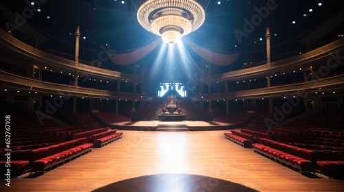 Large opera house with stage, Simple.