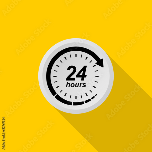 circular arrow clock icon working time and delivery time
