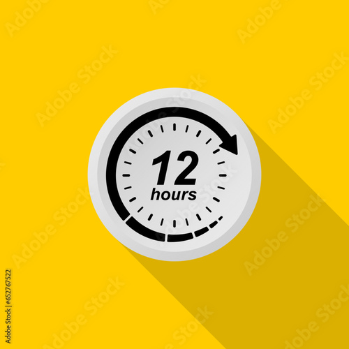 circular arrow clock icon working time and delivery time