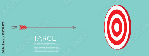 Vector design of a target banner with an editable text field