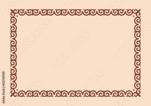 Vector ornamenrt of kazakh, Asian ethnic decorative vector 
 