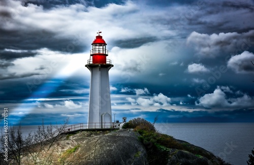 Beautiful shot of Lighthouse Park in West Vancouver, British Columbia