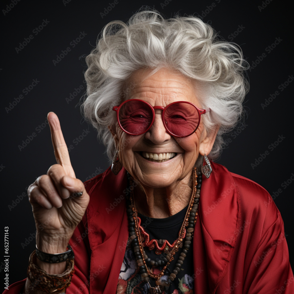 Elegante Seniorin mit einem Lächeln Elegante Seniorin mit einem Lächeln