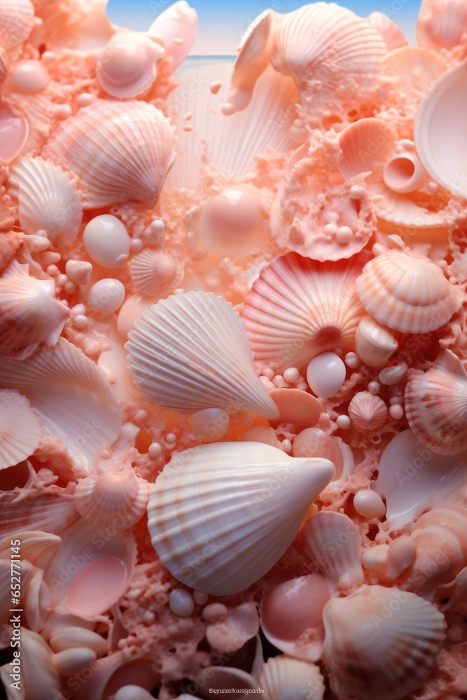 The shimmering seashell in pearly pink.