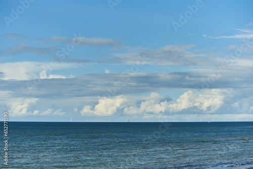 Clouds and blue sky over North Sea. High quality photo