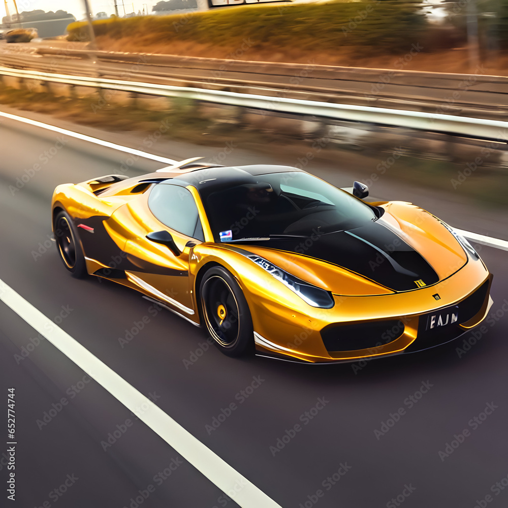 Fototapeta premium The Ferrari On The Highway