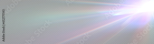 Crystal light glasses effect sparkle prism glare reflection effect. Optical rainbow lights, glare, leak, streak overlay. falling confetti. Vector colorful vector lenses and light flares.