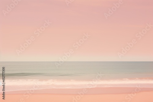 Pink and Brown Beach Minimalism in a negative artistic space. Visual abstract metaphor. Geometric shapes with gradients.