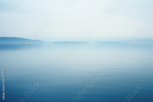 Gray and Blue Lake Minimalism in a negative artistic space. Visual abstract metaphor. Geometric shapes with gradients.