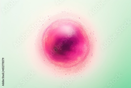 Pink and Green Galaxy Minimalism in a negative artistic space. Visual abstract metaphor. Geometric shapes with gradients.