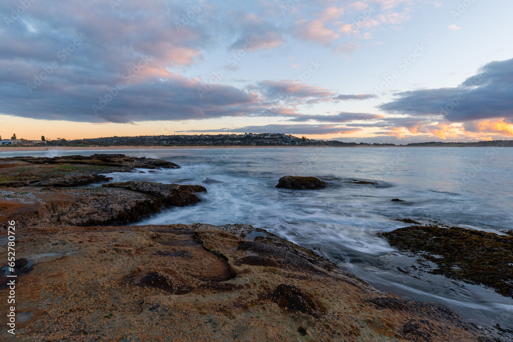 Beautiful view of Dee Why coastline in the morning, Sydney, Australia.
