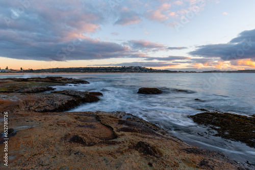 Beautiful view of Dee Why coastline in the morning  Sydney  Australia.