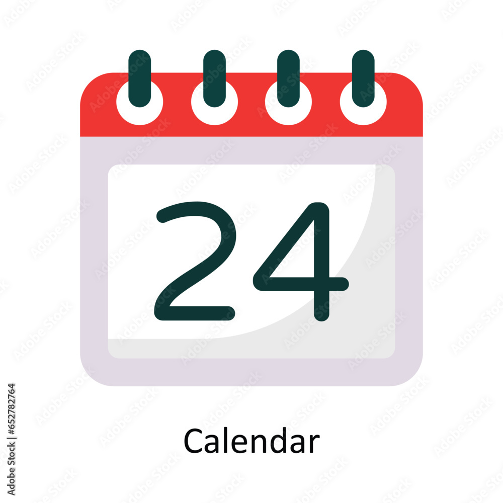 Calendar vector Flat Icon Design illustration. Symbol on White background EPS 10 File Calendar vector Flat Icon Design illustration. Symbol on White background EPS 10 File