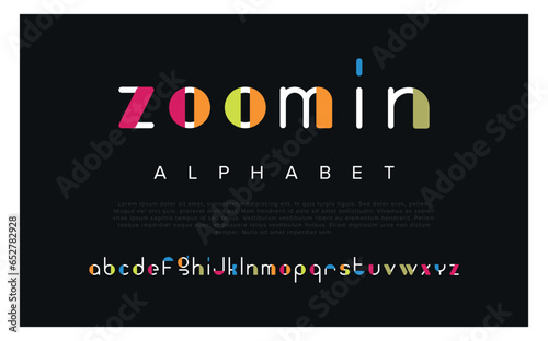 Zoomin Crypto colorful stylish small alphabet letter logo design.