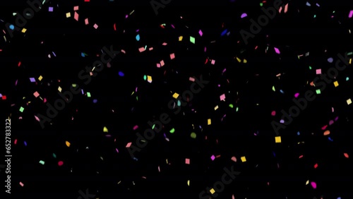 Confetti Particles. Falling Confetti. Loop Animation With Alpha Channel Prores 4444.