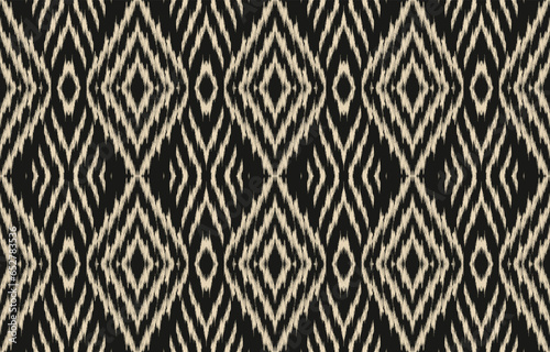 Ethnic abstract ikat art. Aztec ornament print. geometric ethnic pattern seamless  color oriental.  Design for background ,curtain, carpet, wallpaper, clothing, wrapping, Batik, vector illustration. photo