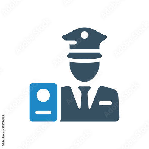 customs officer icon vector illustration 