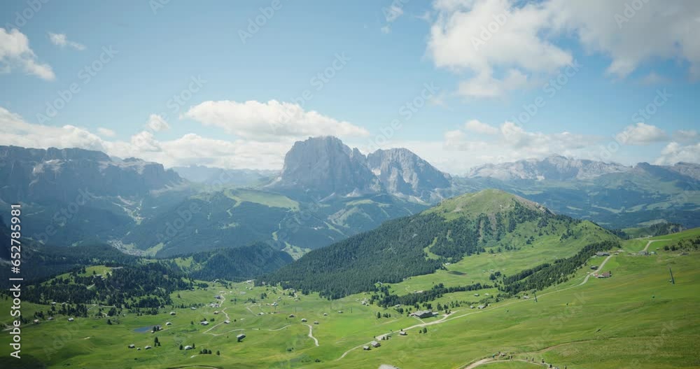 Langkofel mountain seen from Seceda peak, Dolomites, Italy Langkofel mountain seen from Seceda peak, Dolomites, Italy