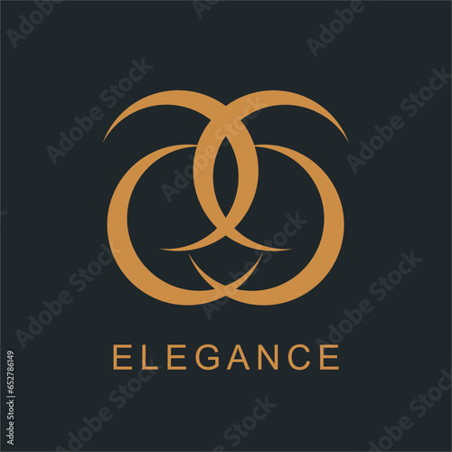 the beautiful vector monogram in incredibly luxury and classy style, elegant circular logo template for a high-end brand personality.