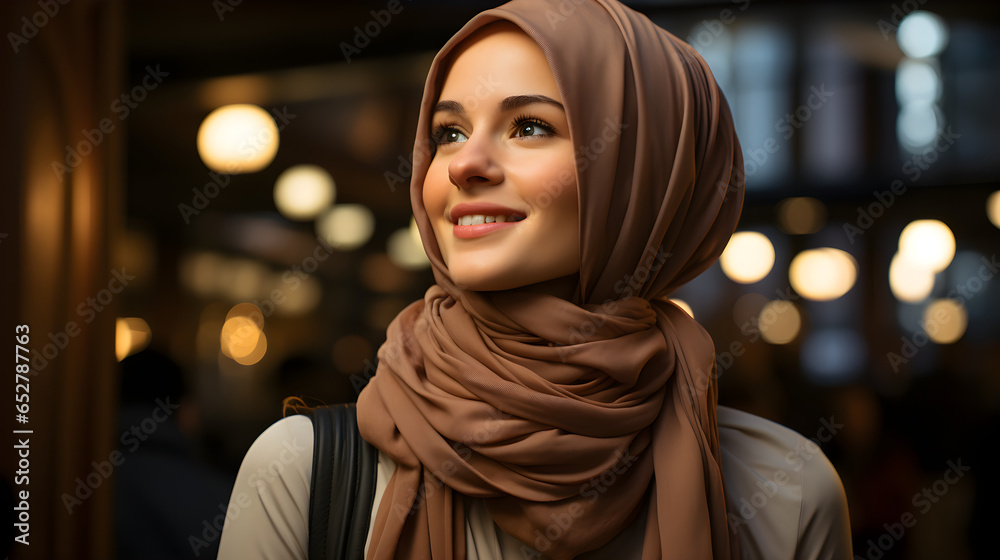 Muslim woman on the street Muslim woman on the street