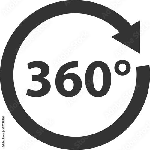 360 degree view vector icon. Signs and symbol for websites