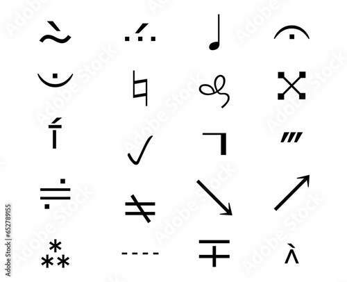 Vector hand drawn and written elements for signs symbols. Inspiration by esoteric, mystical, occult themes.