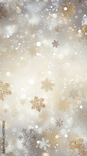 Christmas abstract holiday snowflakes on gray, white and yellow background
