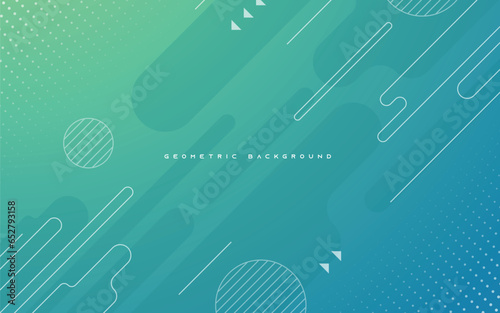 Abstract green tosca geometric shapes background