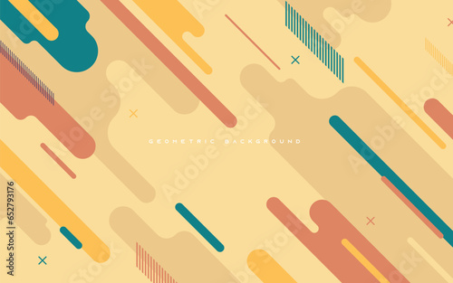 Abstract geometric background colorful rounded diagonal shape