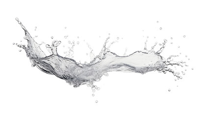 splash of water isolated on transparent background cutout