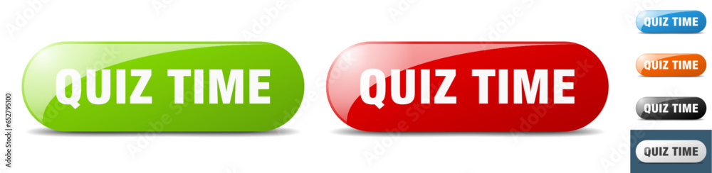 quiz time button. key. sign. push button set quiz time button. key. sign. push button set