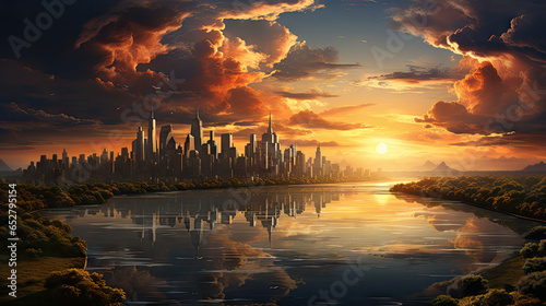 Golden City Silhouette