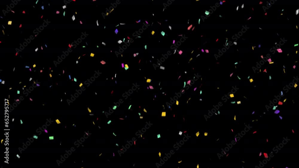 Confetti Particles. Falling Confetti. Loop Animation With Alpha Channel Prores 4444. Confetti Particles. Falling Confetti. Loop Animation With Alpha Channel Prores 4444.