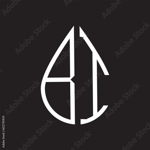 BI letter logo design. BI creative initials letter logo concept. BI letter design.
