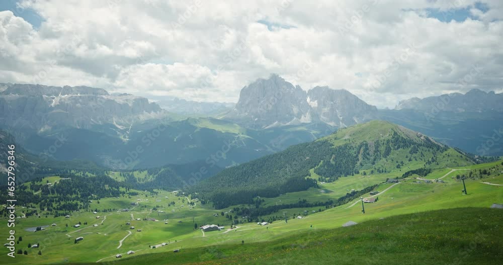 Langkofel mountain group seen from Seceda, Dolomites, Italy Langkofel mountain group seen from Seceda, Dolomites, Italy