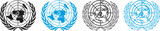 United Nations logo. UN icon. Vector illustration