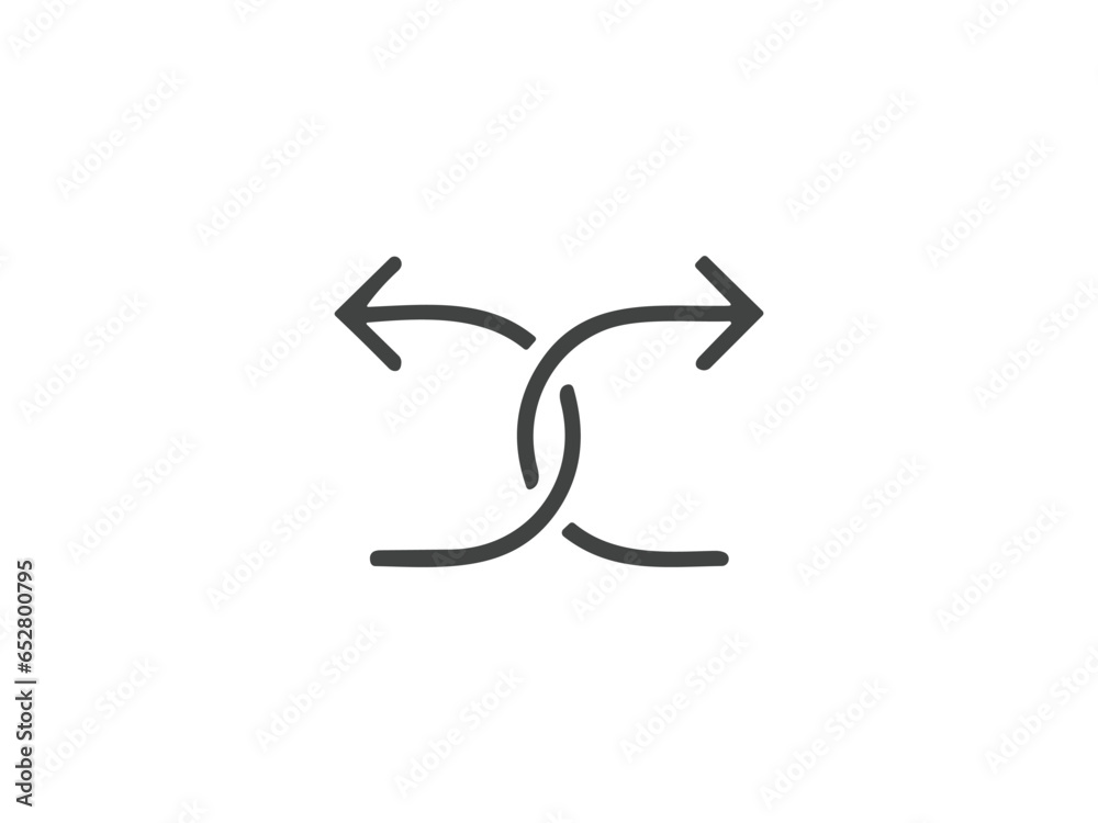 arrow icon on white background vector symbol