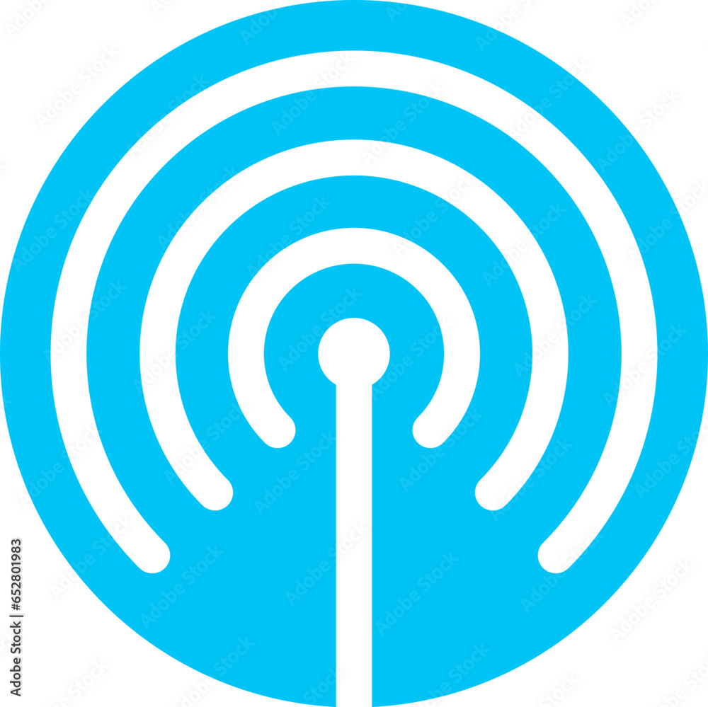 Free wi fi icon. Connection zone wifi vector symbol. Radio waves signal. Free wi fi icon. Connection zone wifi vector symbol. Radio waves signal.