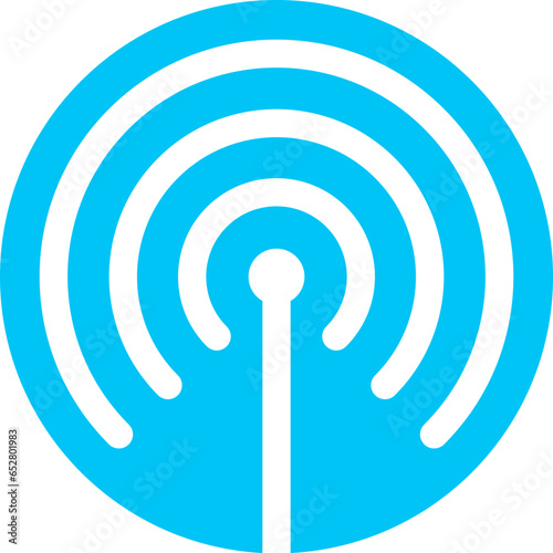 Free wi fi icon. Connection zone wifi vector symbol. Radio waves signal.
