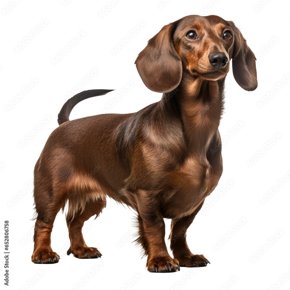 Dachshund dogs standing on transparent background